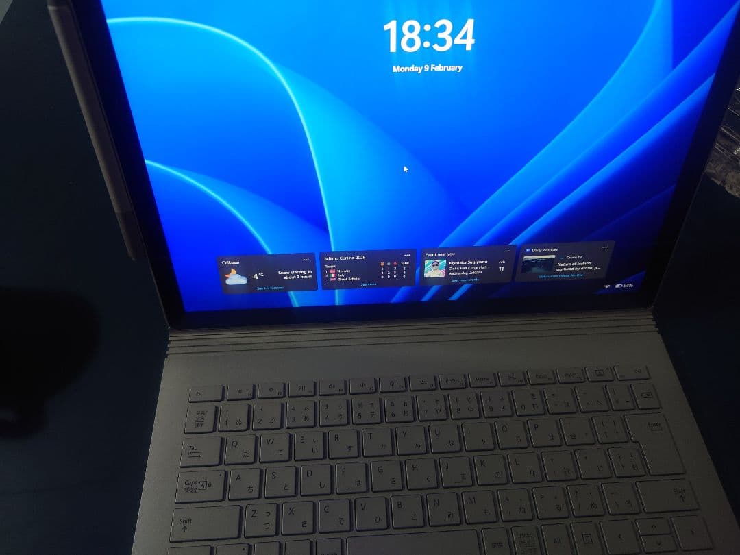 シルバー ノート　Microsoft Surface Book 2