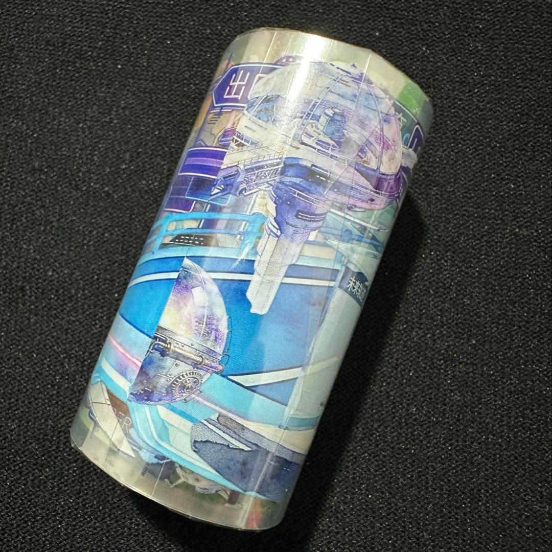 【9721】海外　5m巻　PETマスキングテープ　未来都市　建物　UFO 装飾系