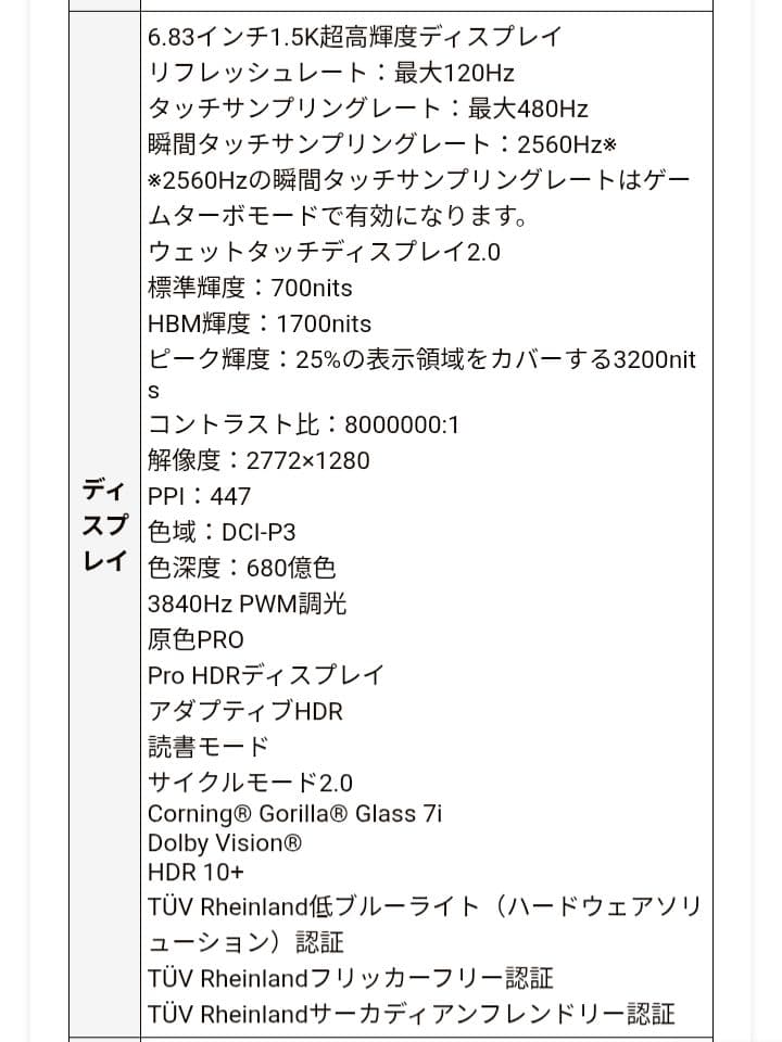 【未開封品】Xiaomi　POCO F7 ホワイト 12GB + 256GB