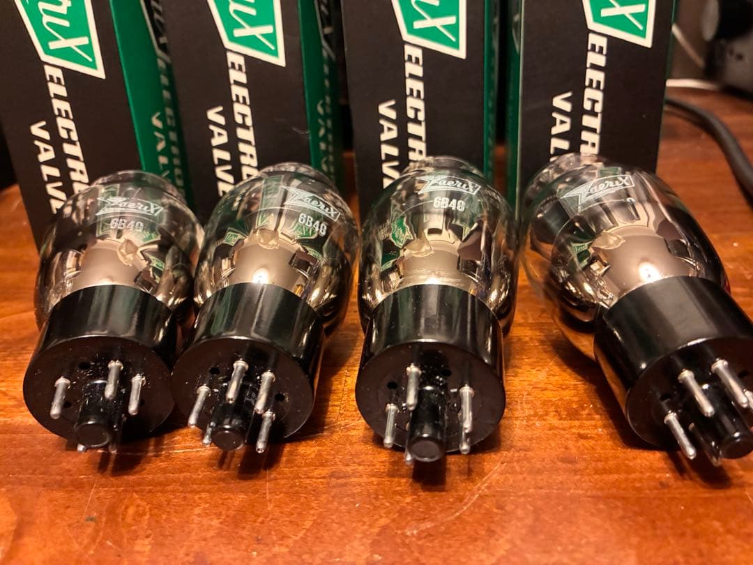 Zaerix 6B4G 真空管 ４本セット 使用時間短