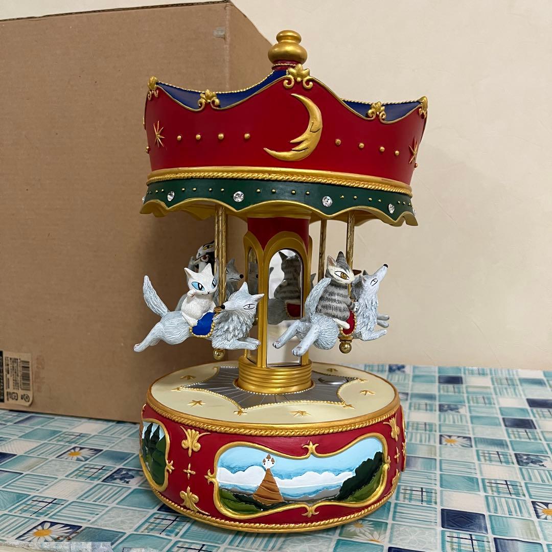 【同梱割引あり】わちふぃーるど メリーゴーランドオルゴール ダヤン 美品
