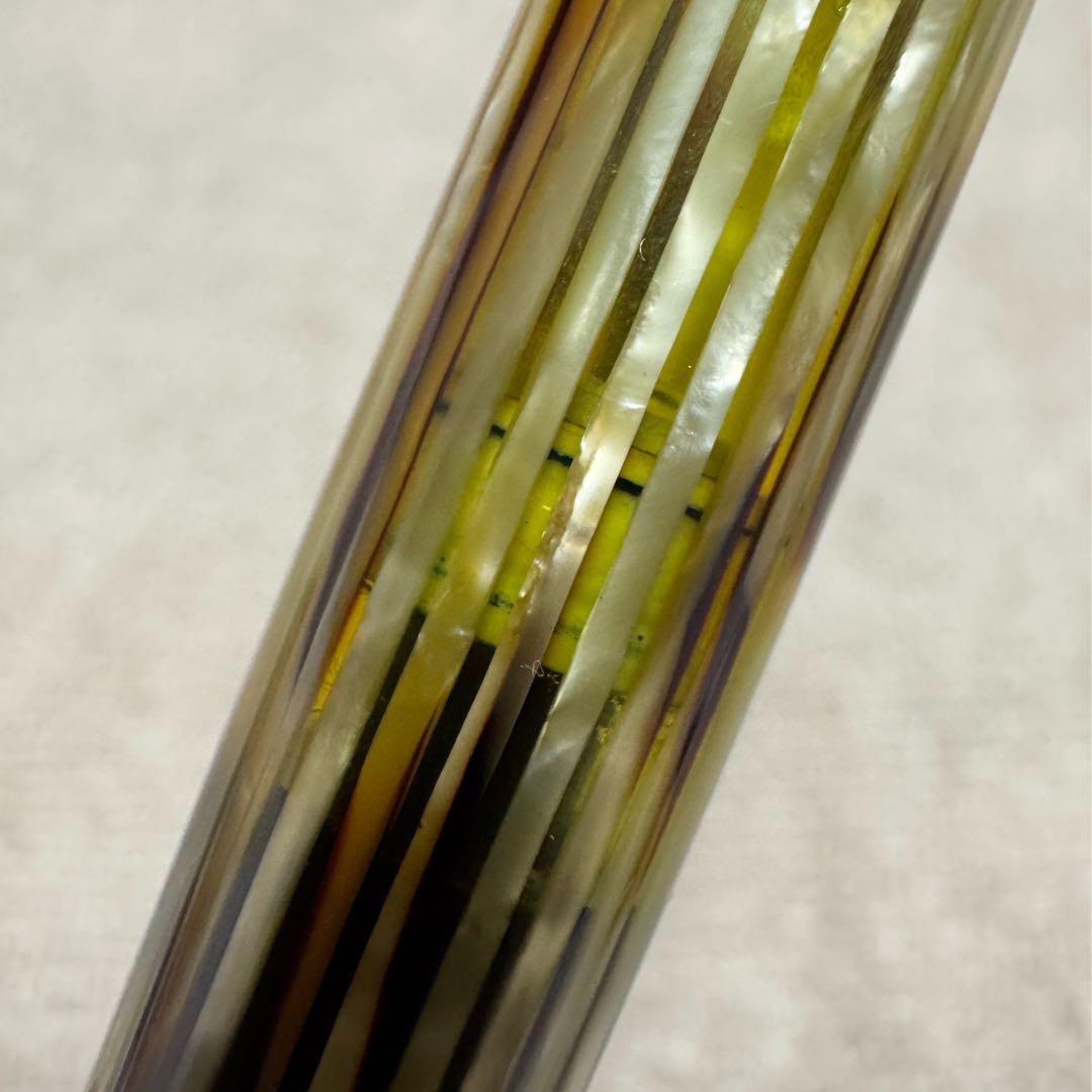 【美品】ペリカン万年筆　#400 茶縞　14K -585 M