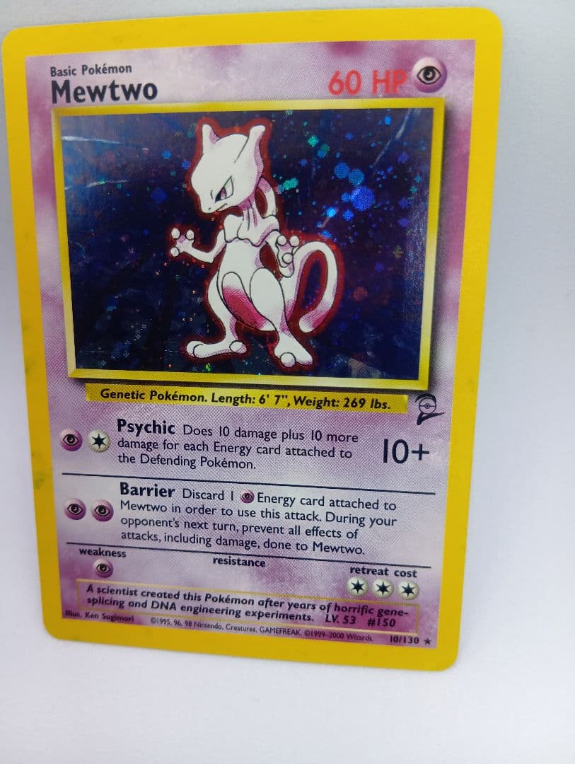 ミュウツー(キラ)(海外版) Ｍewtwo 10/130★ やや傷汚れ白かけあり
