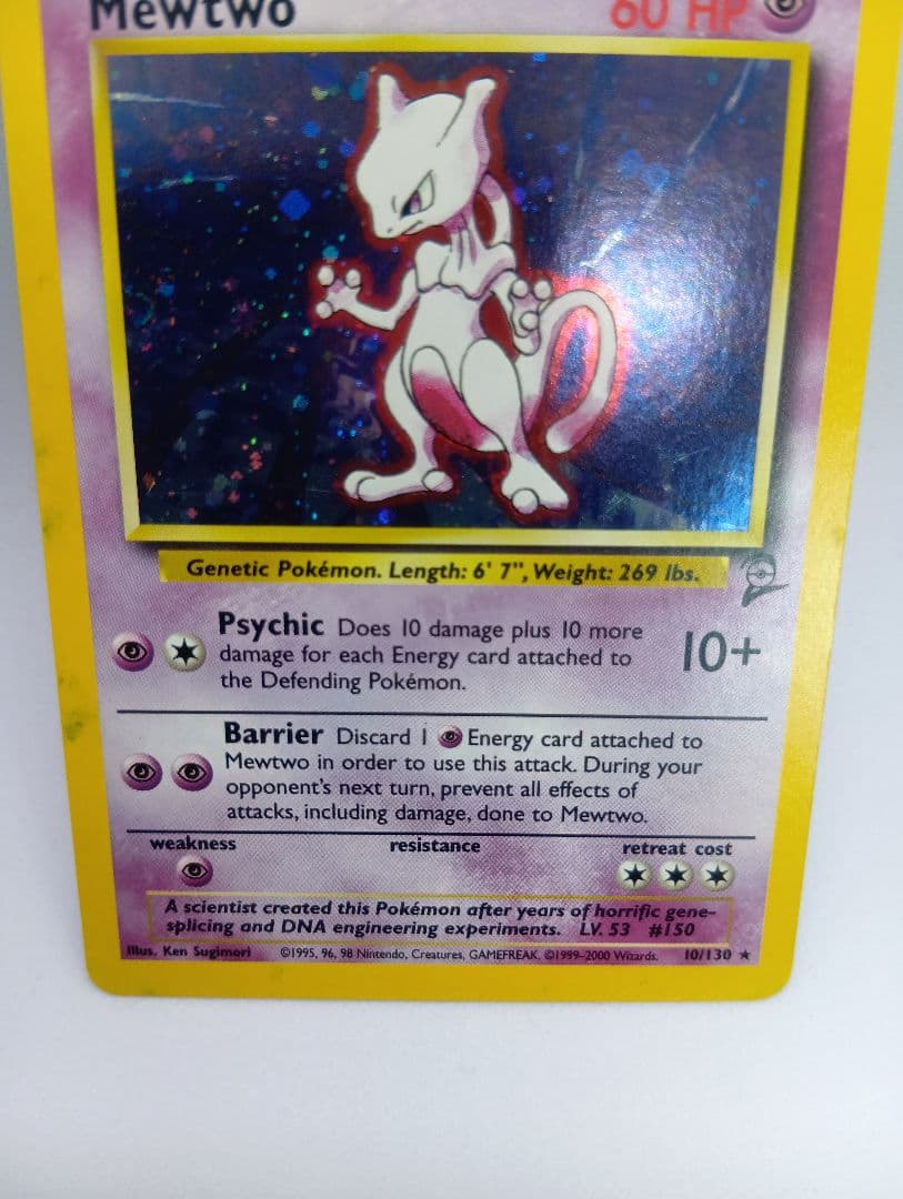 ミュウツー(キラ)(海外版) Ｍewtwo 10/130★ やや傷汚れ白かけあり