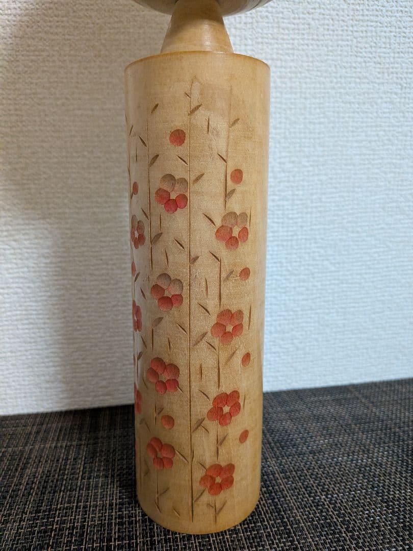 【伝統こけし】狩野千代松 作 約30cm 梅林　箱あり 内閣総理大臣賞作家