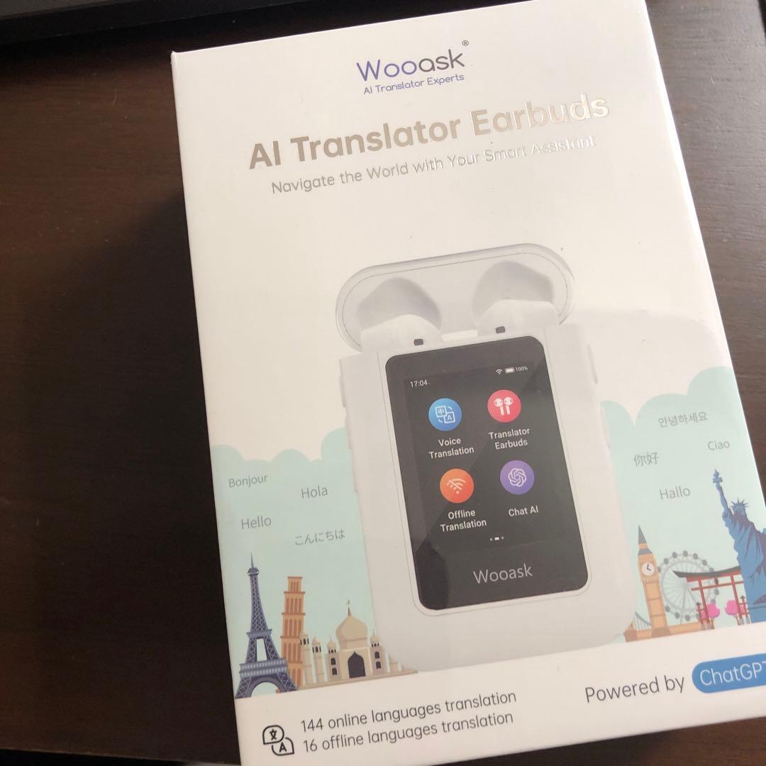 ChatGPT搭載 イヤホン＆モニター複合AI翻訳機 Wooask A8