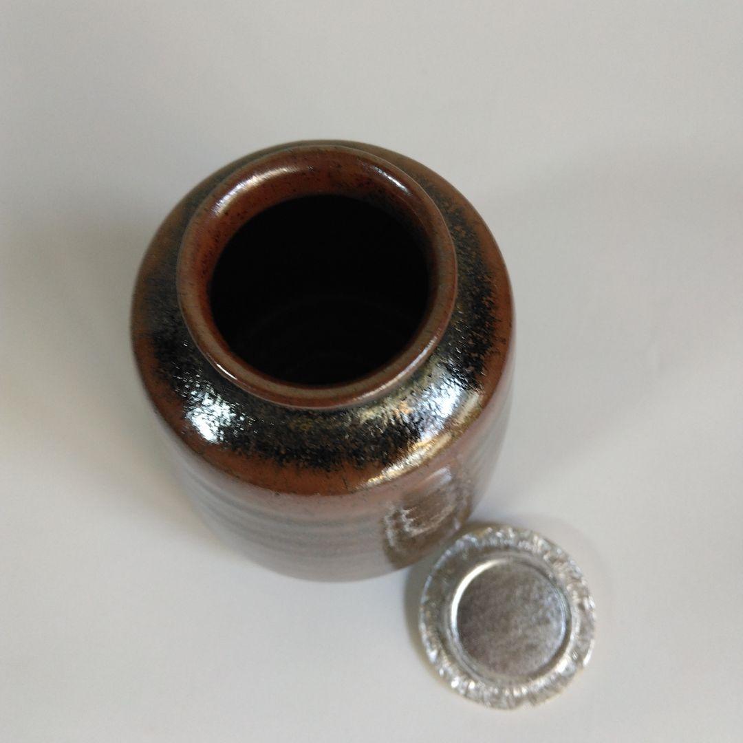 茶入れ2点　仕覆　共箱付 高取焼　高取喜恵　瓢茶入れ 廣澤写　肩衝茶入れ