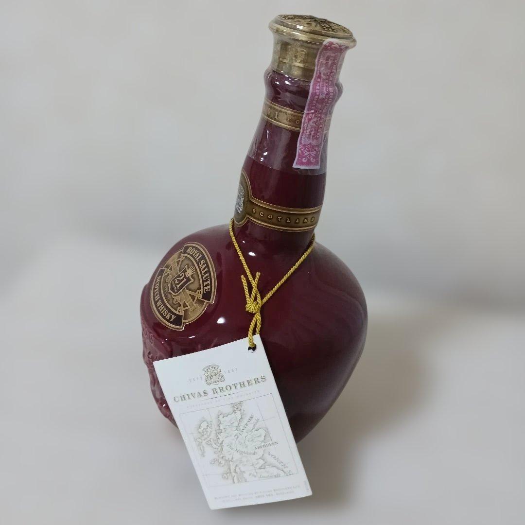 古酒　ウイスキー 21年　ロイヤルサルート　赤陶器　700ml