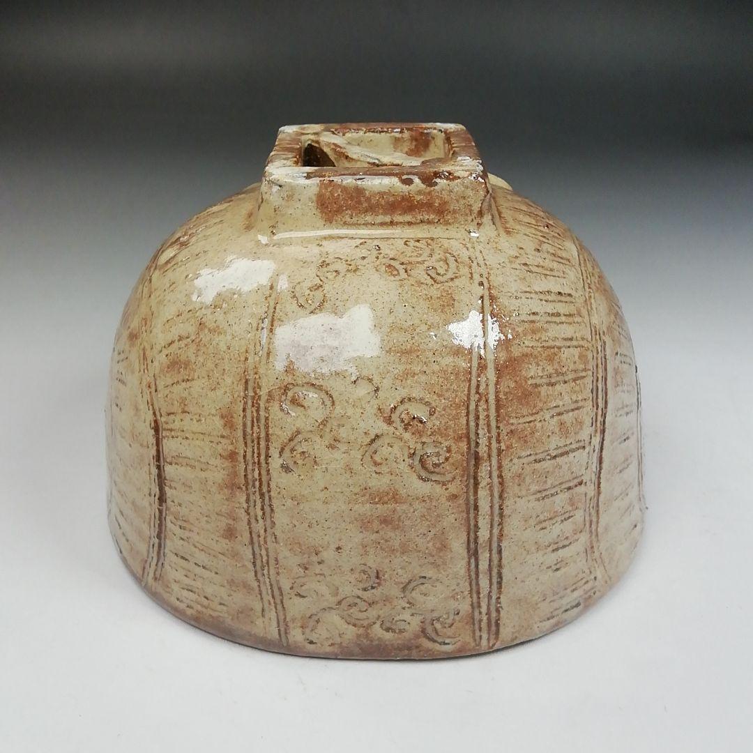 Ｗ２６４　茶碗　『萩焼』『俵　茶碗』『大野瑞峰 造』　共箱　抹茶碗　茶道具