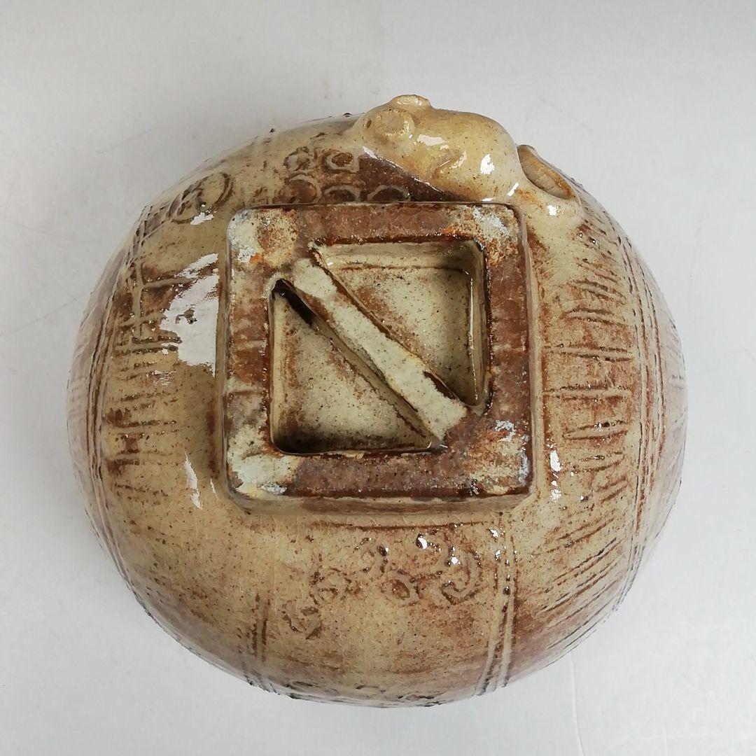 Ｗ２６４　茶碗　『萩焼』『俵　茶碗』『大野瑞峰 造』　共箱　抹茶碗　茶道具