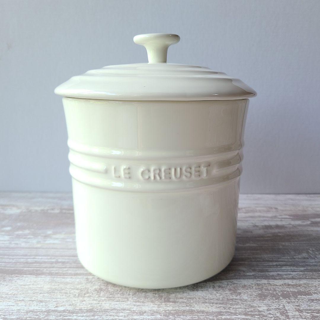【美品】LE CREUSET ペットフード・コンテナー (スクープ付き)