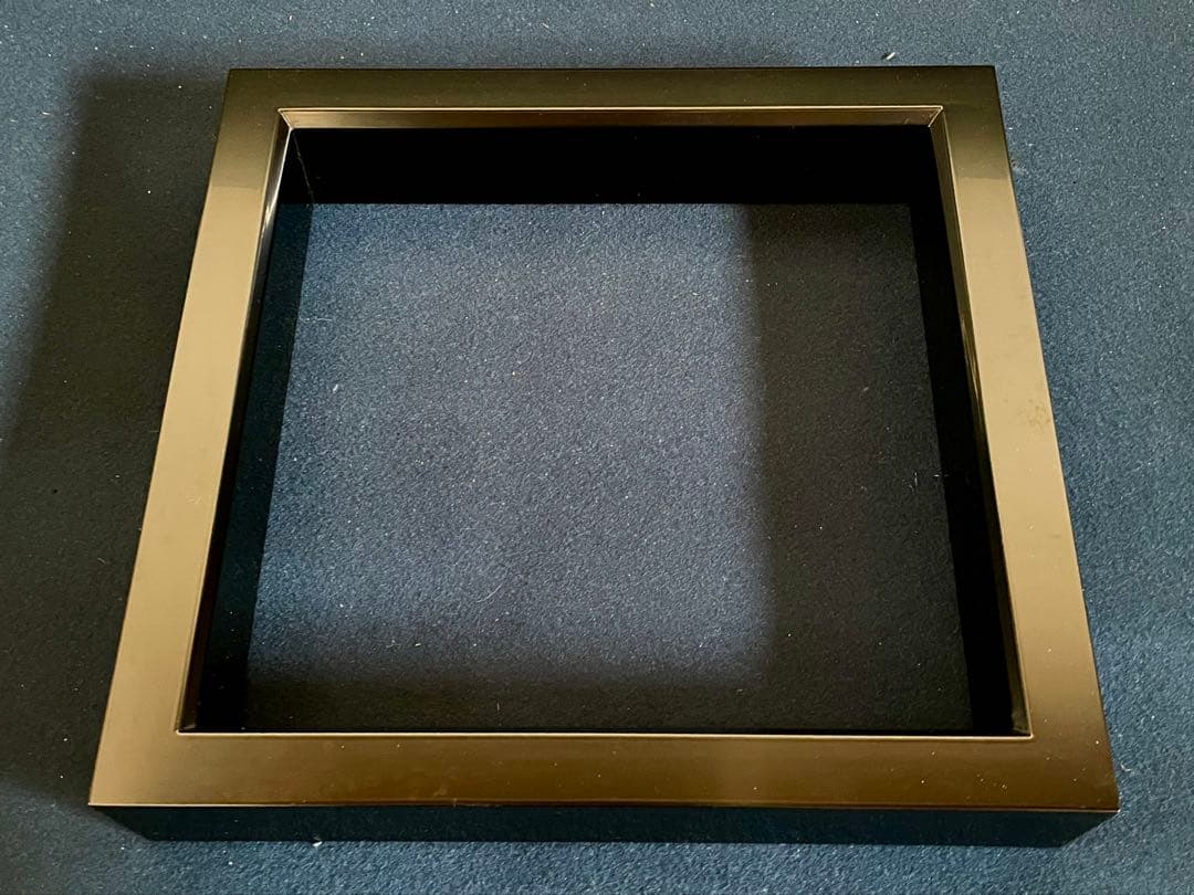 割引❗️【美品】「母」 黒真塗 炉縁 光入 共箱 共布 茶道具 (1126あ①)