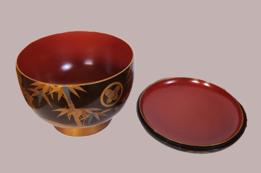 海外里帰り品・食籠（喰籠・蒔絵・家紋・重箱・菓子器・茶道）