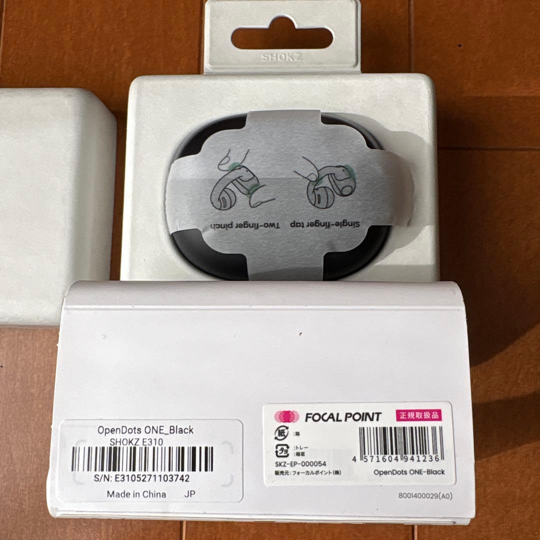 SHOKZ OPENDOTS ONE ブラック ワイヤレスイヤホン
