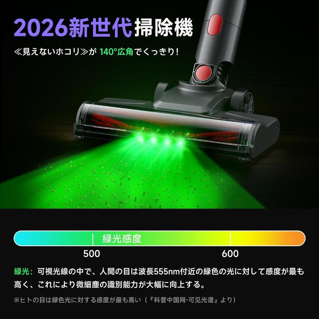 掃除機 コードレス 強力吸引 55分連続 自立式 軽量 スティック クリーナー