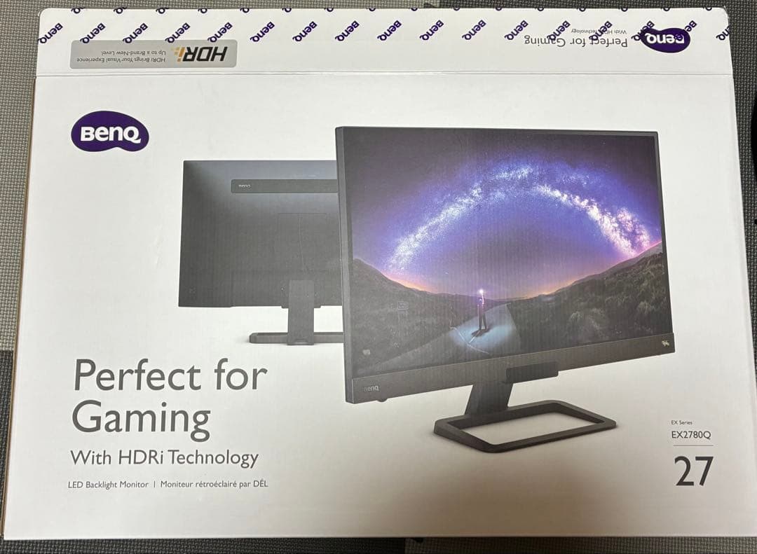BenQ EX2780Q 27インチ ゲーミングモニター 本体