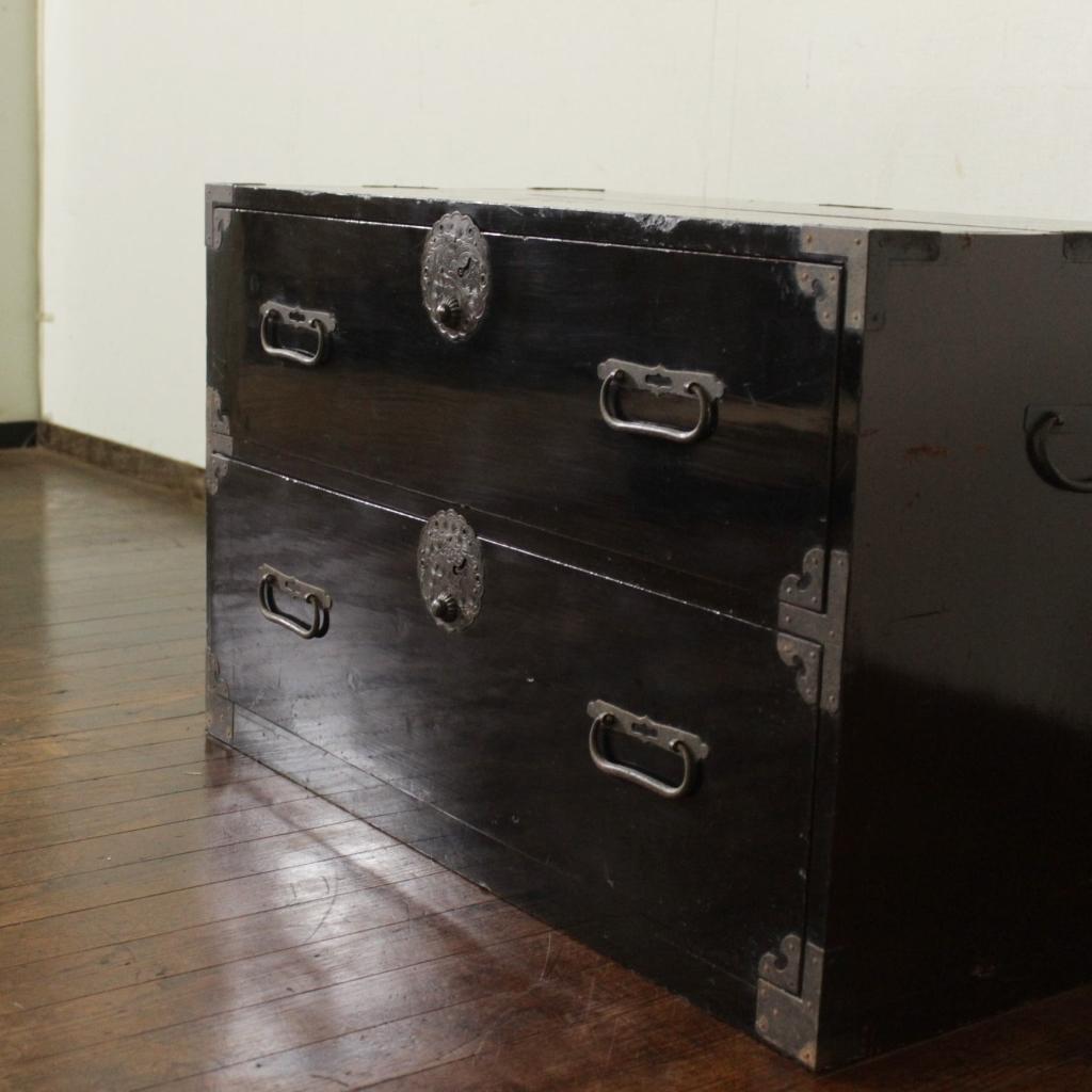 庄内箪笥 丸金具 引出2杯 時代箪笥 ローボード テレビ台