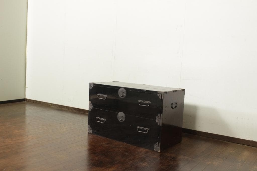 庄内箪笥 丸金具 引出2杯 時代箪笥 ローボード テレビ台