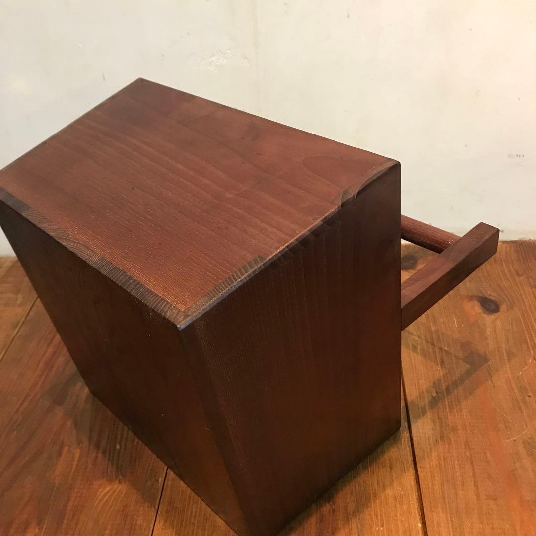 美品　木製　箱炭取　茶道具　炭入れ　箱炭斗　炭斗　しっかりとした丁寧な作り