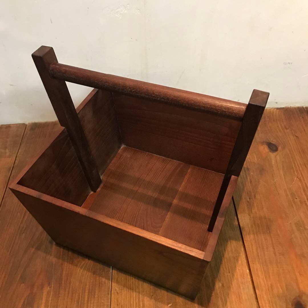 美品　木製　箱炭取　茶道具　炭入れ　箱炭斗　炭斗　しっかりとした丁寧な作り