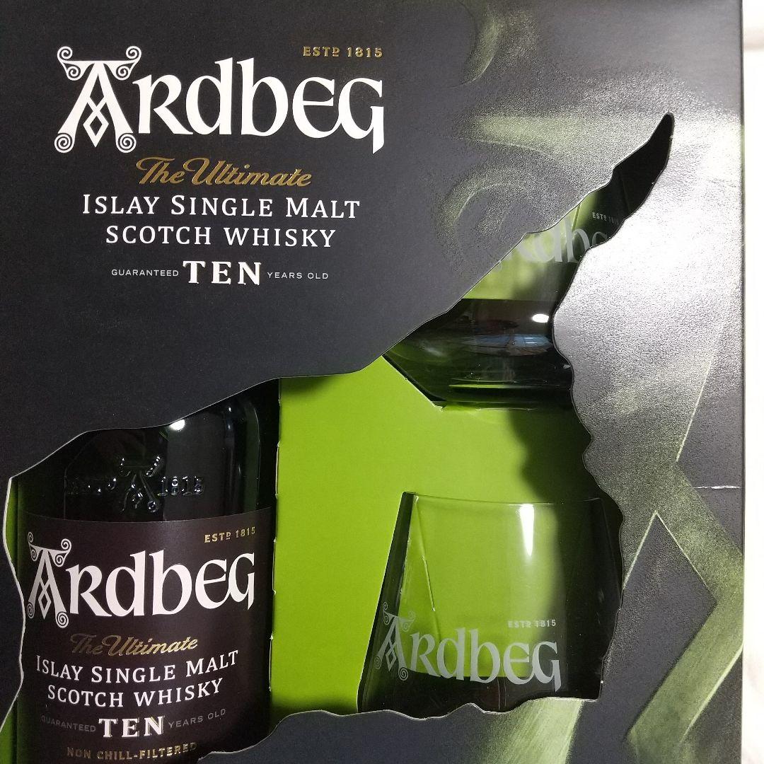 Ardbeg TEN ウイスキー 700ml グラス付き