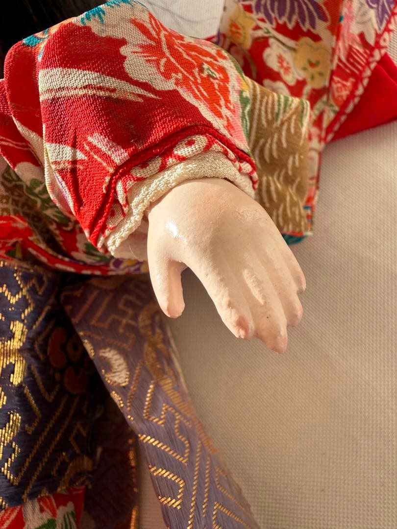 自由人形　愛らしいお顔　約32㎝　市松人形