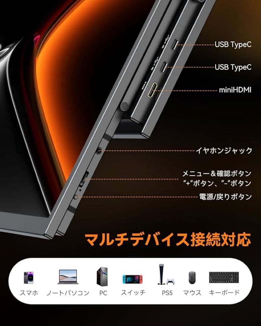 モバイルモニター 18.5インチ 120Hz FHD