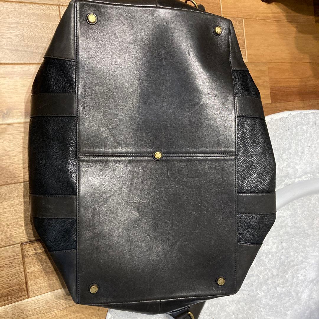 COACH ボストンバック トラベル ブラック 革