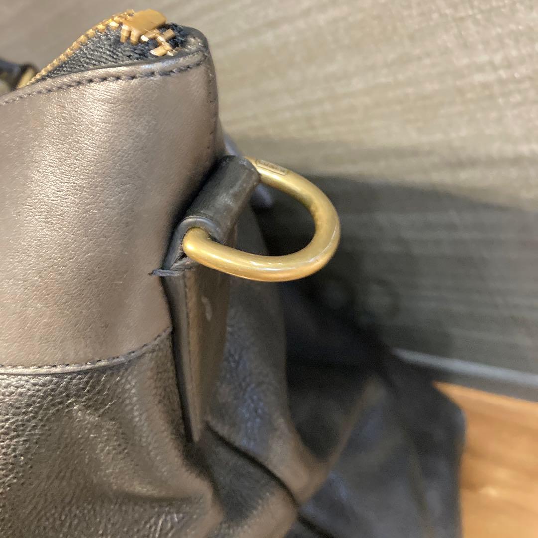 COACH ボストンバック トラベル ブラック 革