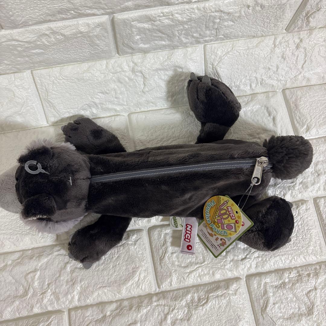 新品　NICI ニキ　オオカミ　ペンケース　ぬいぐるみポーチ　希少　筆箱