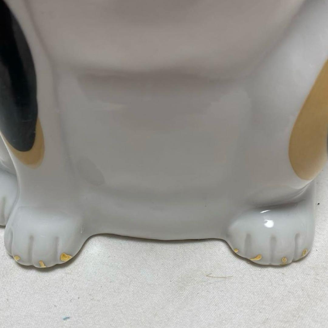 古瀬戸 陶器 招き猫 前掛けに短冊文字入り左手 良縁 千客万来