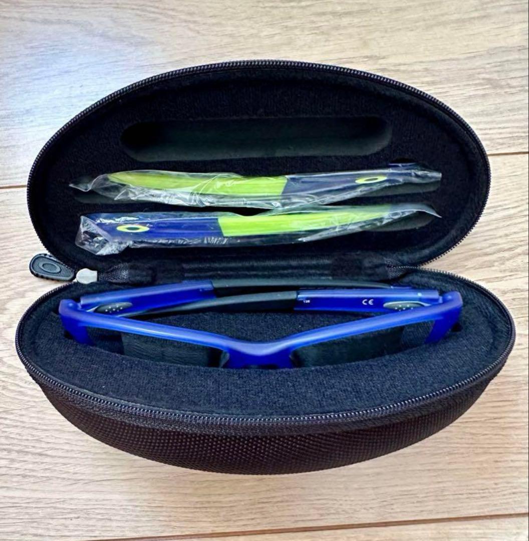 Oakley スポーツメガネ 青 交換用テンプル付き