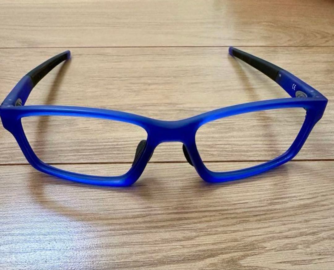 Oakley スポーツメガネ 青 交換用テンプル付き