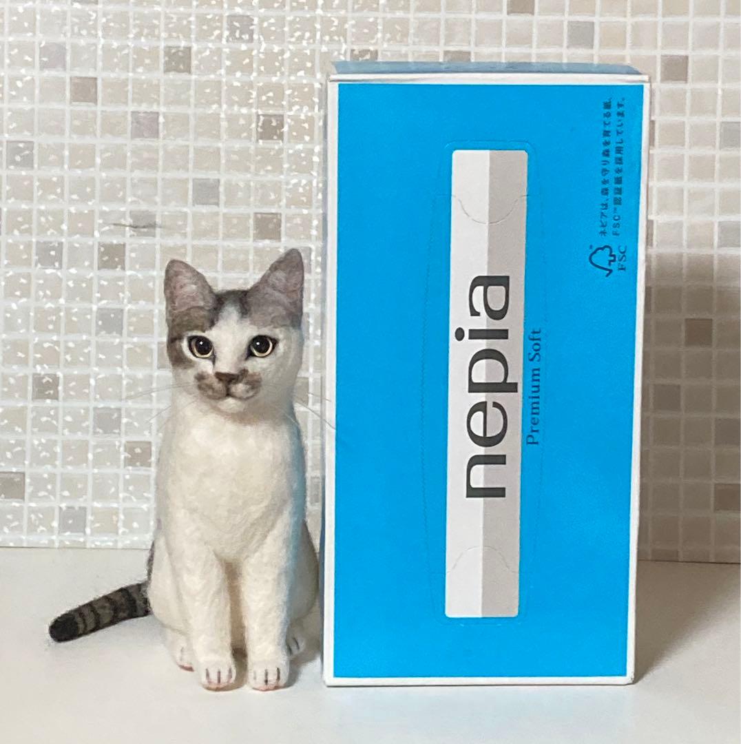 羊毛フェルト 猫 Mサイズ 植毛なし サンプルページ