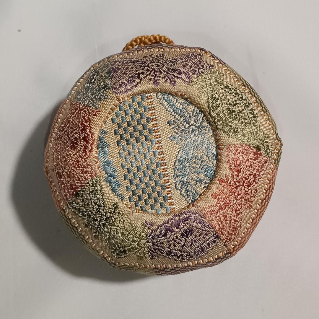 茶道具　瀬戸焼　松本鉄山作　古瀬戸内海茶入　幾何文風通織仕覆付　美品！！