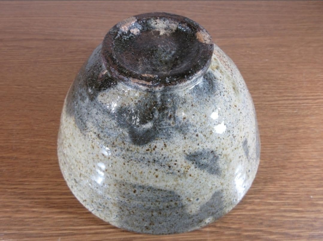 真作保証 高鶴淳 淳一 自作 薪窯茶碗 日本工芸会正会員 コレクター放出品 福岡