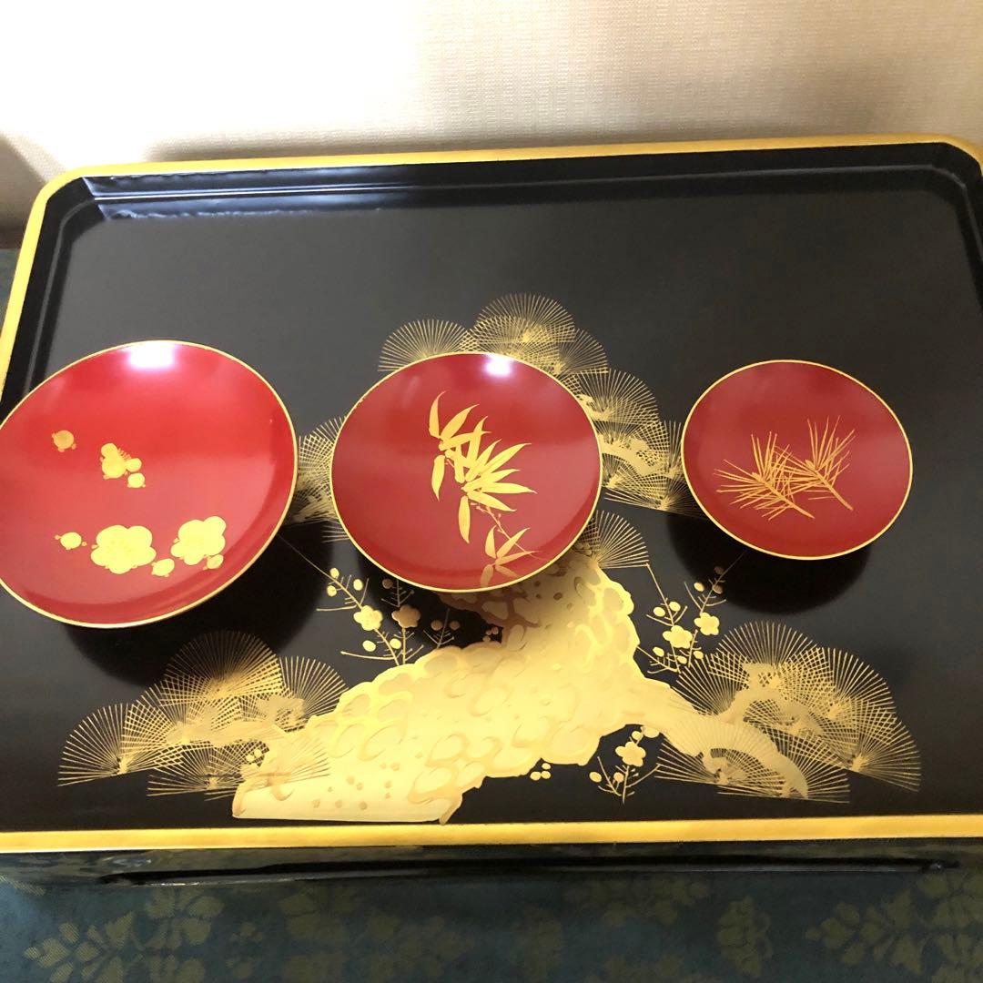 屠蘇器　蒔絵　木製漆器　工芸品　工藝品