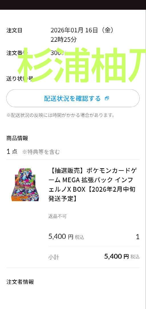 ポケモンカードゲーム MEGA 拡張パック インフェルノX BOX未開封