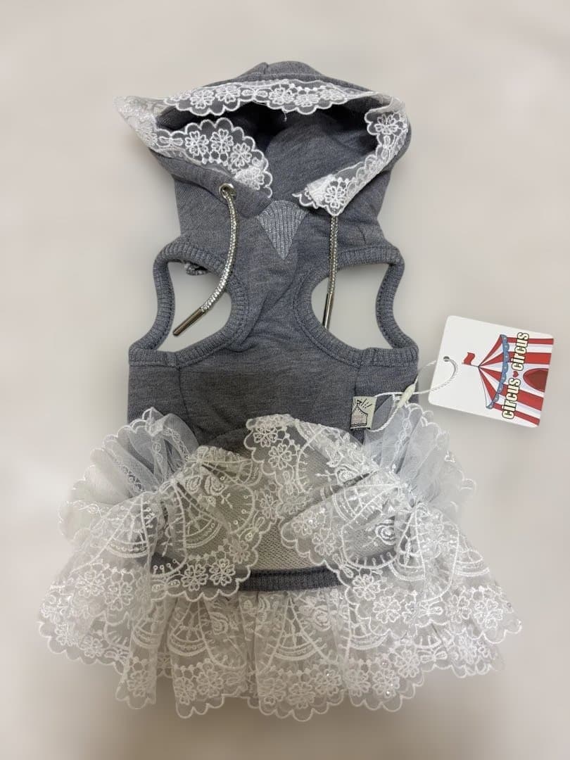 サーカス サーカス XS グレーパーカー レース ワンピース circus