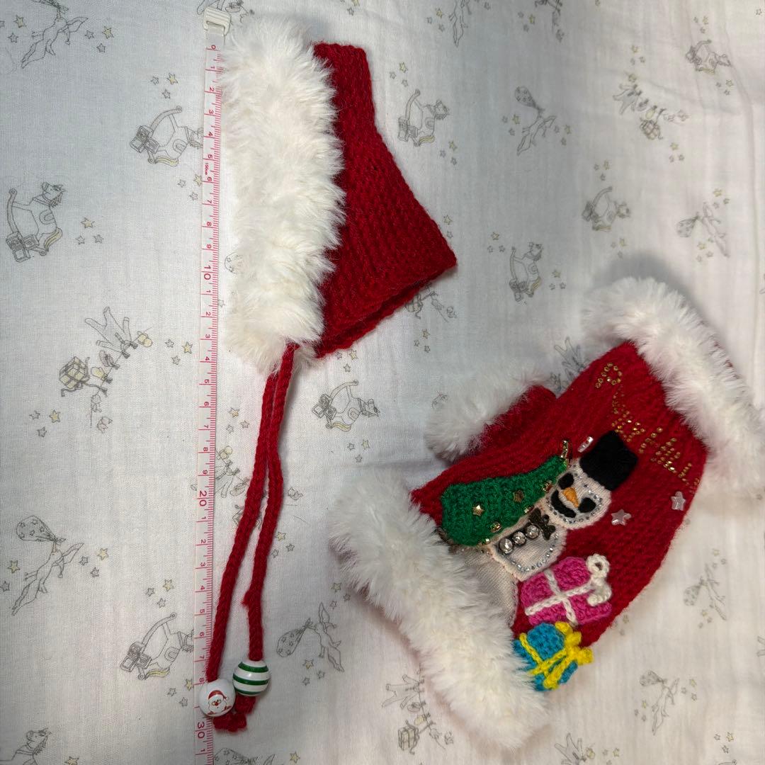 145★クリスマスお洋服　お帽子セット