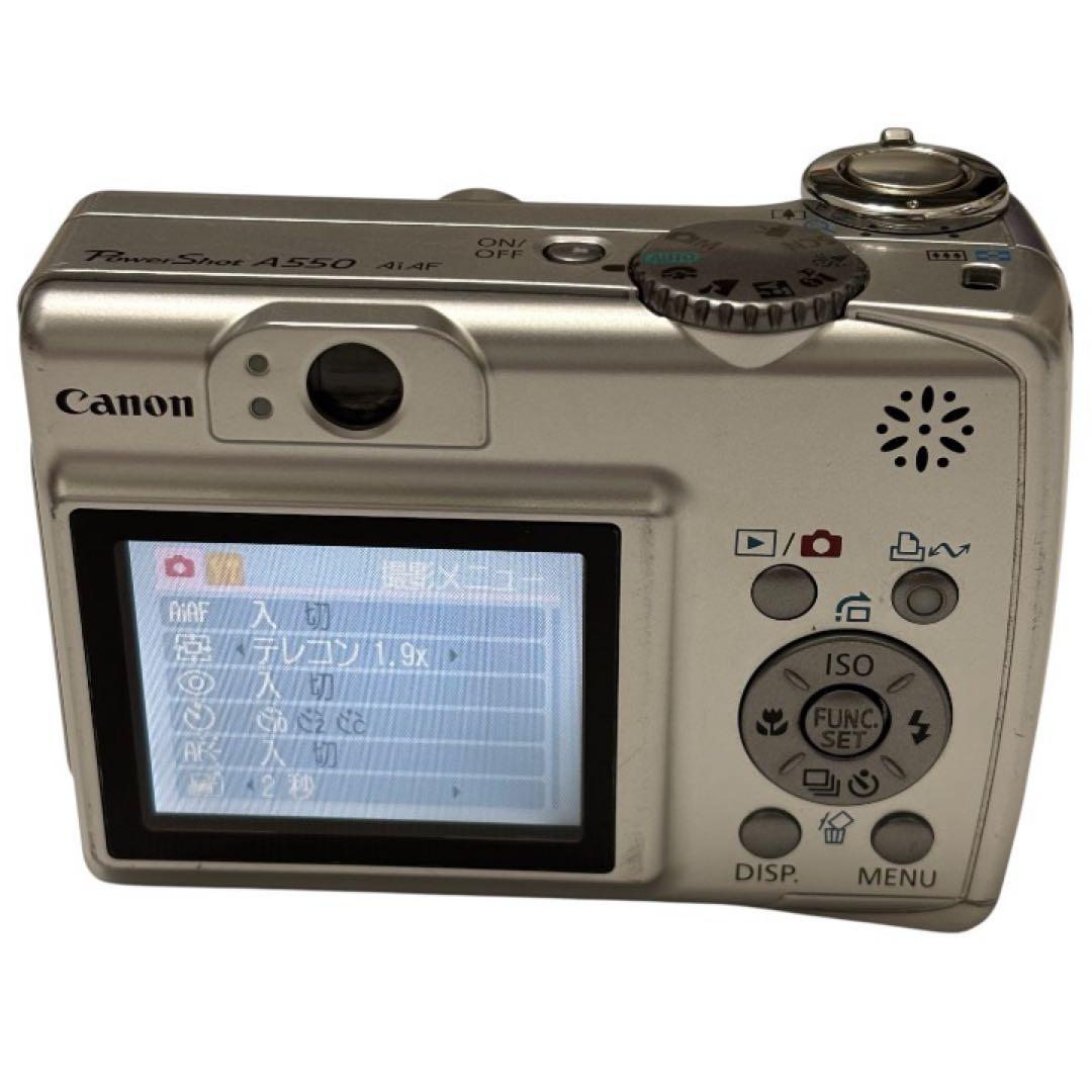美品 キャノン Canon パワーショット A550 デジカメ コンデジ 単3