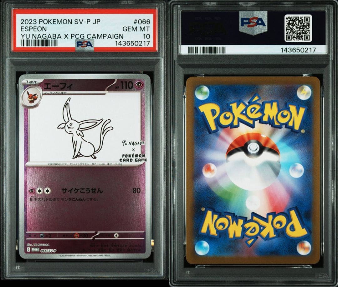 PSA10 YU NAGABA ブイズ9種＋ピカチュウ プロモ 10連番