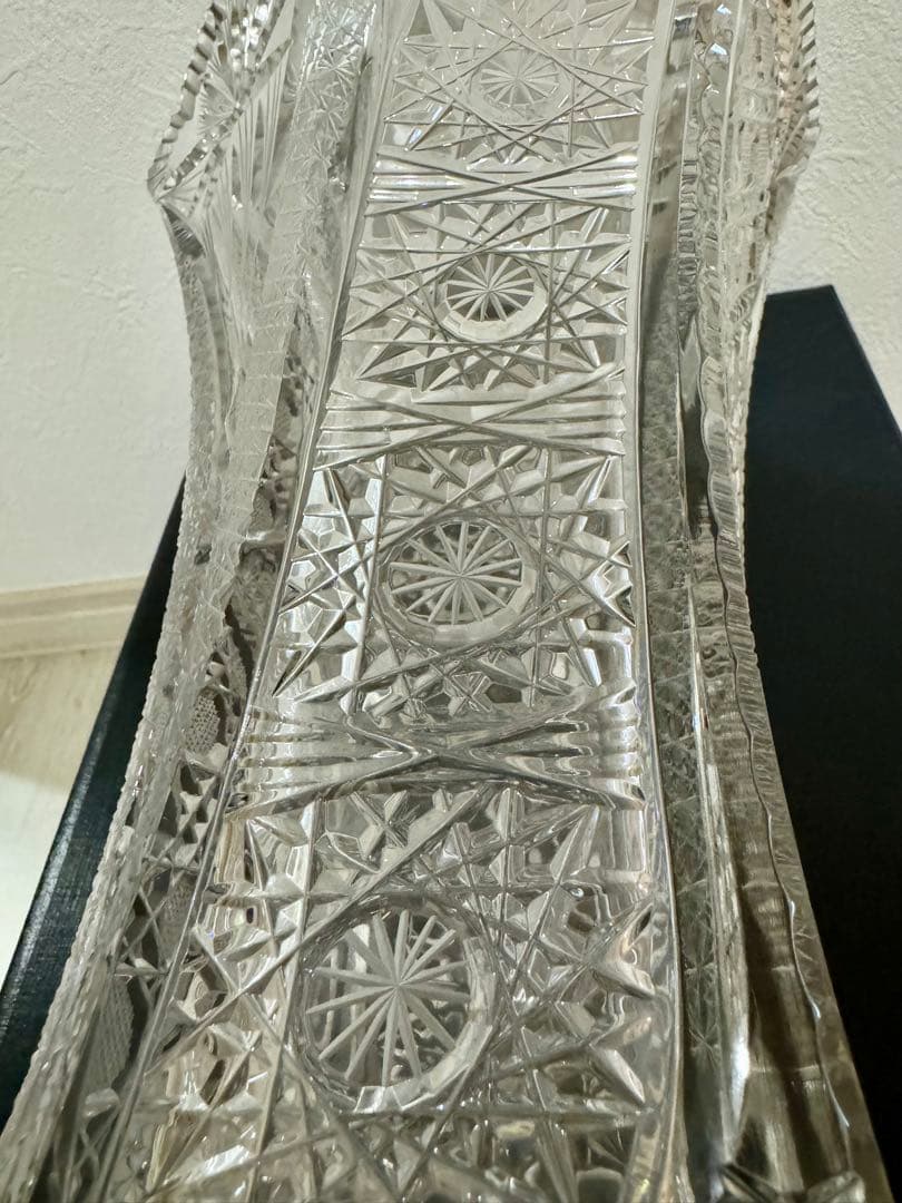 トルコ製　24% BOSPORUS クリスタル花器　未使用品　共箱