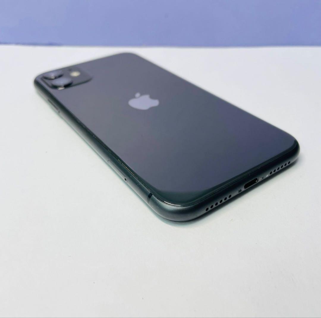 美品 iPhone 11 ブラック 128GB SIMフリー ガラスフィルム