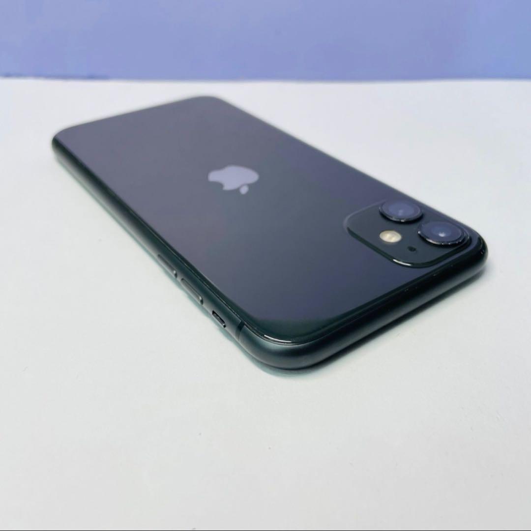 美品 iPhone 11 ブラック 128GB SIMフリー ガラスフィルム