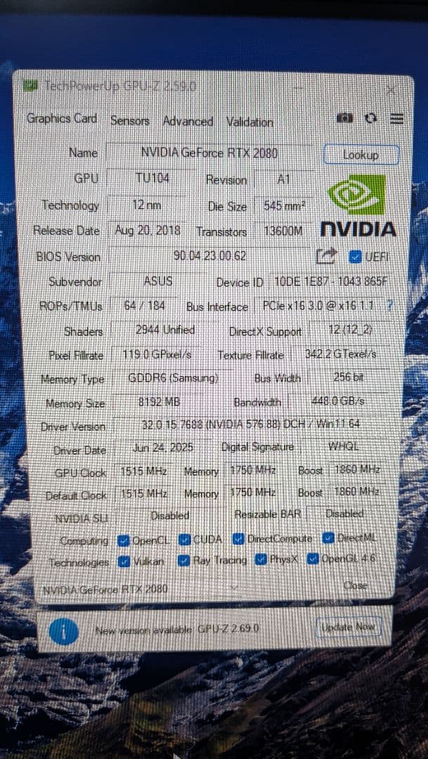 グラフィックボード・グラボ・ビデオカード ROG-STRIX-RTX2080-O8G-GAMING