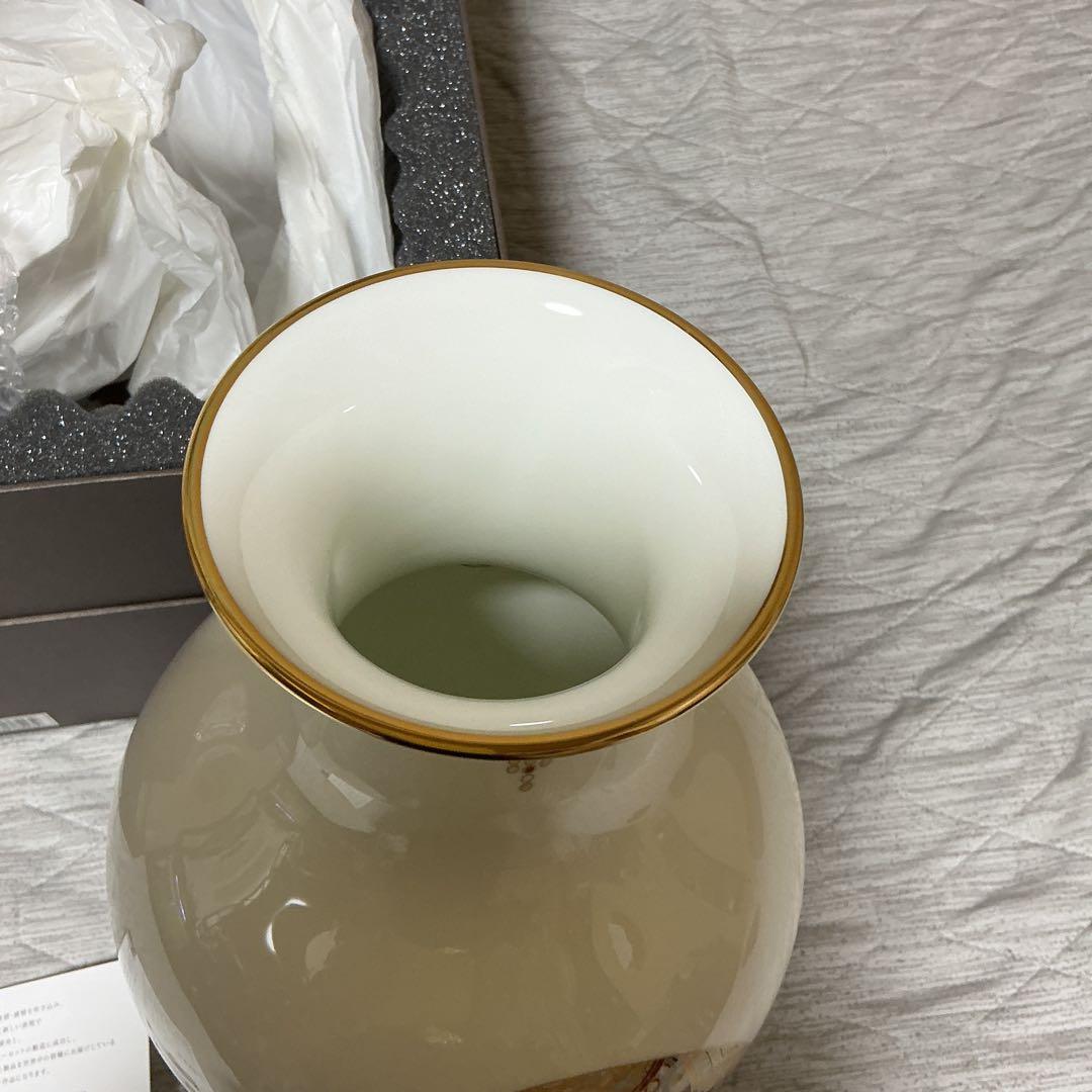 紫舟　ノリタケ　白象　まんまる心　つぼ　花瓶　花器