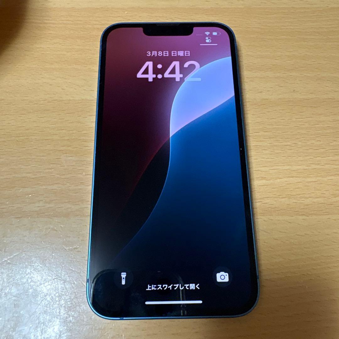 【美品】Apple iPhone 13 ブルー 本体 128GB最大容量80%