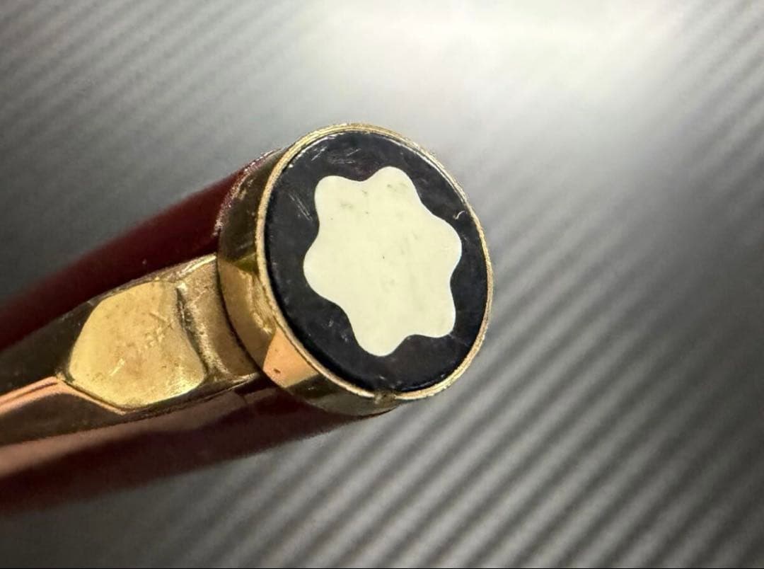 美品 モンブラン No.221 EF 極細字 ボルドー 両用式 万年筆