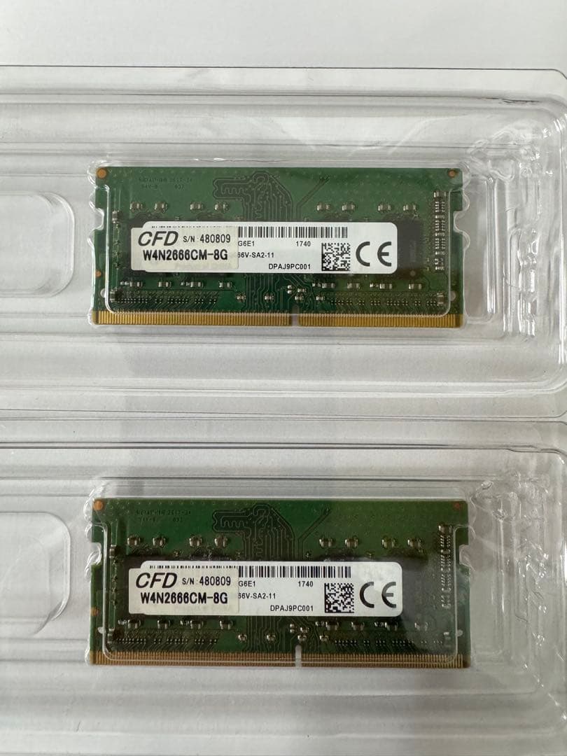 Crucial DDR4-2666 16GB(8GB×2) 動作確認済